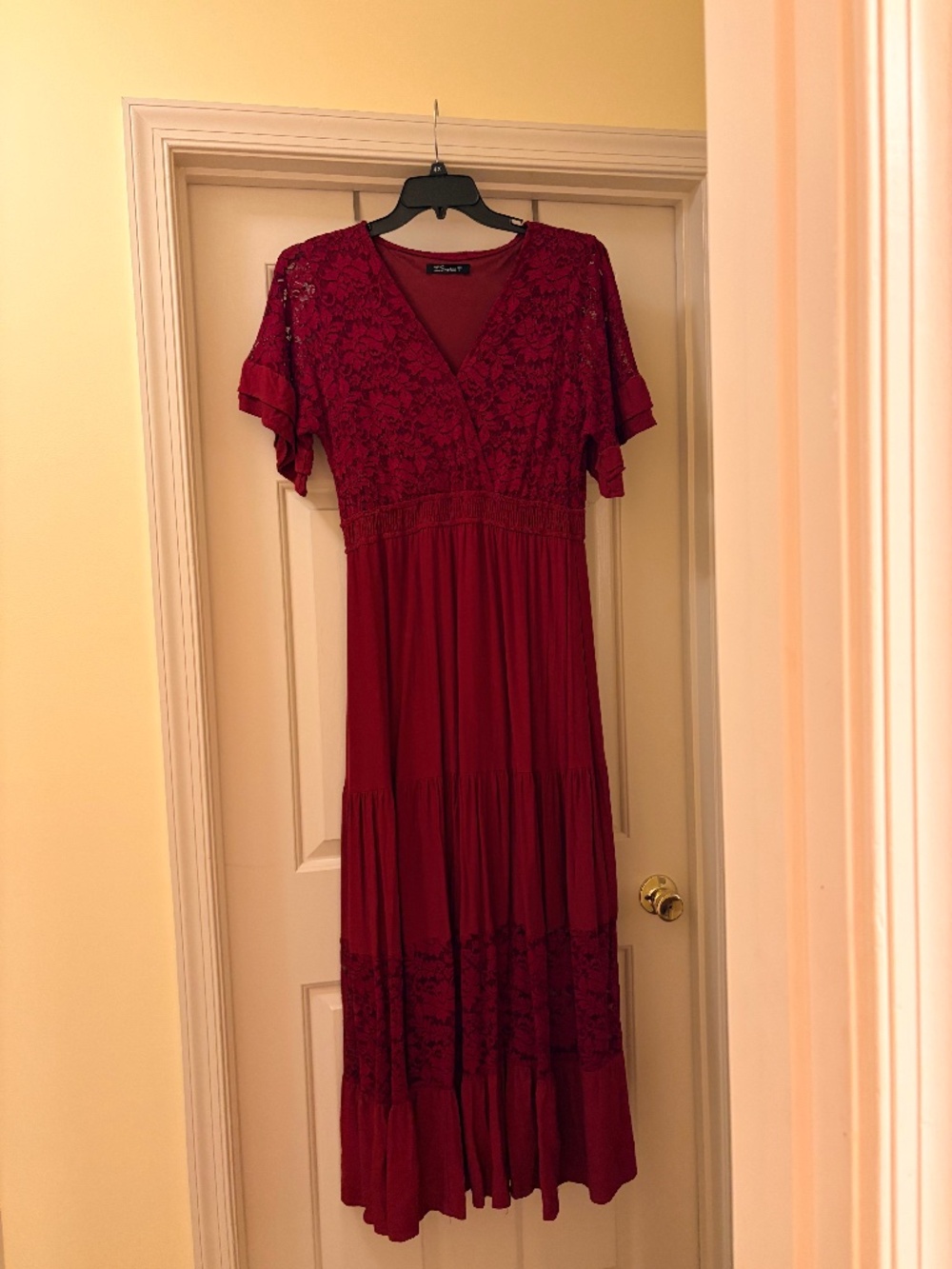 Beautiful burgundy maxi dress